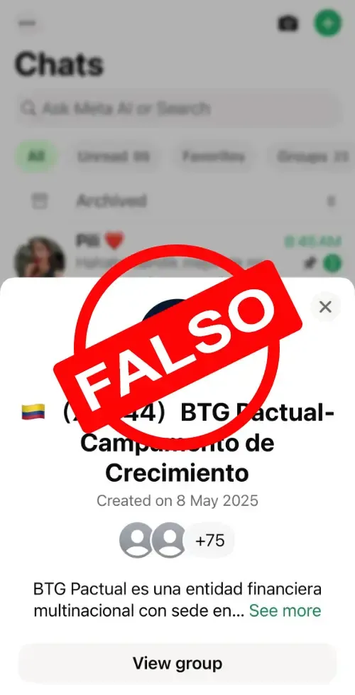 Fraude en WhatsApp