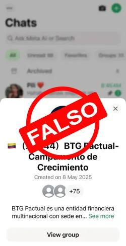 Fraude en WhatsApp